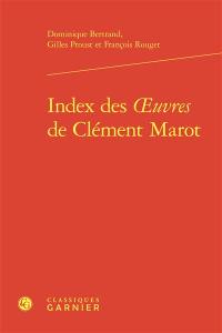 Index des Oeuvres de Clément Marot