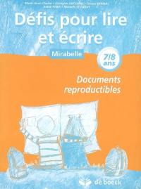 Défis pour lire et écrire 7-8 ans : documents reproductibles