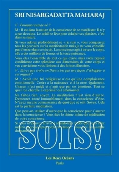 Sois ! : entretiens 1978-1980