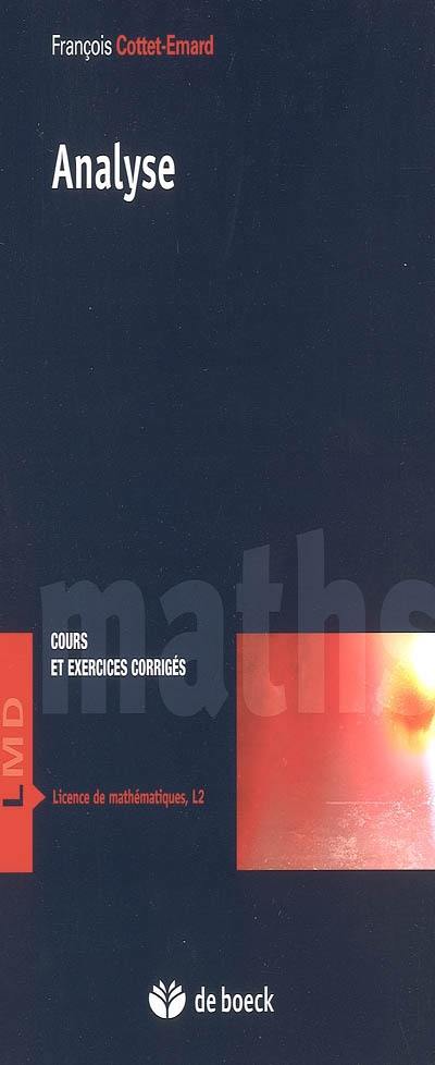 Analyse : cours et corrigés