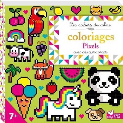 Coloriages pixels : avec des autocollants