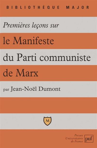 Premières leçons sur le Manifeste du parti communiste de Marx