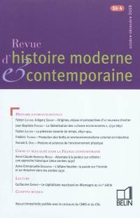 Revue d'histoire moderne et contemporaine, n° 56-4. Histoire environnementale