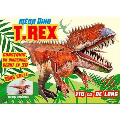 T.rex : construis un dinosaure géant en 3D sans colle : 110 cm de long