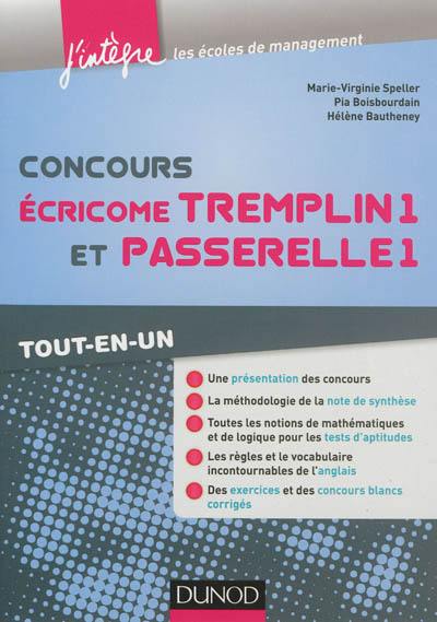 Concours Ecricome Tremplin 1 et Passerelle 1 : tout-en-un