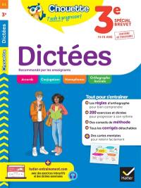 Dictées 3e, 14-15 ans : spécial brevet : conforme au programme