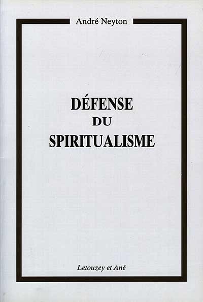 Défense du spiritualisme