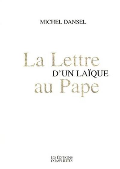 La lettre d'un laïque au pape