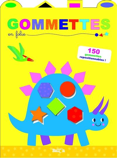 Gommettes en folie : dinosaure : 150 gommettes repositionnables !