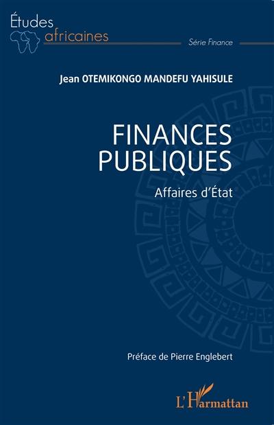 Finances publiques : affaires d'Etat