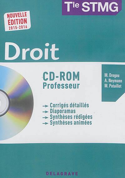 Droit : terminale STMG : CD-ROM professeur