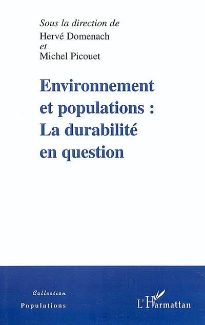 Environnement et populations : la durabilité en question