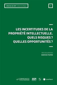 Les incertitudes de la propriété intellectuelle : quels risques ? Quelles opportunités ?