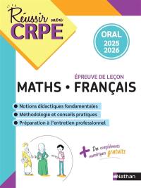 Mathématiques, français, épreuve de leçon : oral 2025