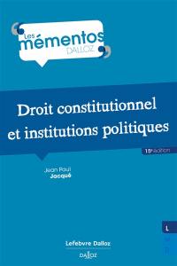 Droit constitutionnel et institutions politiques