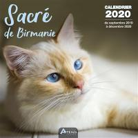 Sacré de Birmanie : calendrier 2020 : de septembre 2019 à décembre 2020