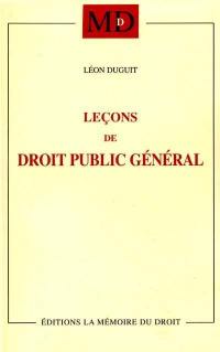 Leçons de droit public général