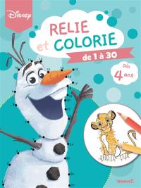 Disney : relie et colorie de 1 à 30