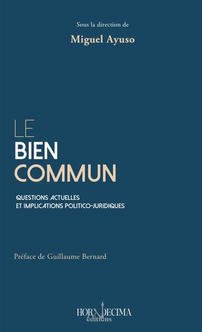 Le bien commun : questions actuelles et implications politico-juridiques