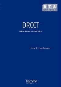 Droit, BTS première année : livre du professeur