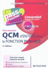 QCM d'entrée dans la fonction publique : tous concours