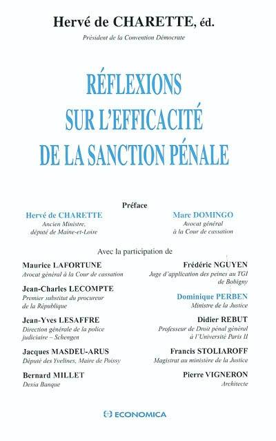 Réflexions sur l'efficacité de la sanction pénale