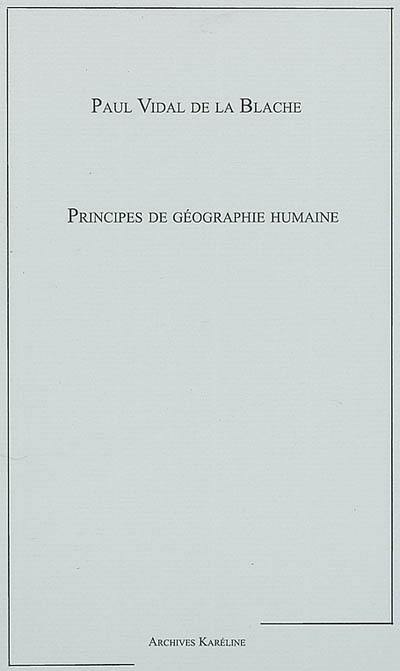 Principes de géographie humaine