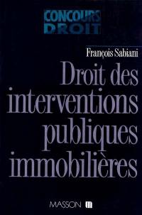 Droit des interventions publiques immobilières