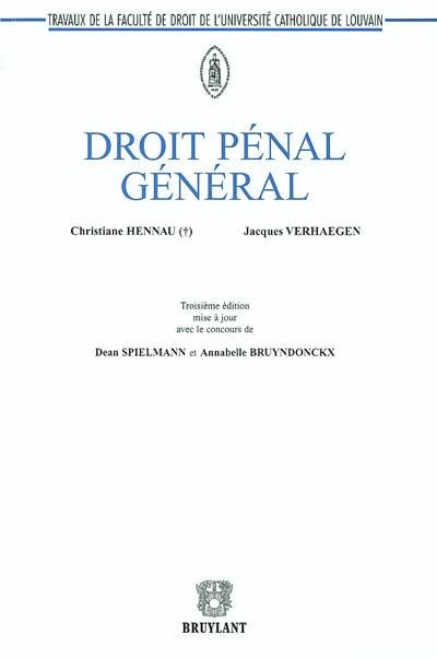 Droit pénal général