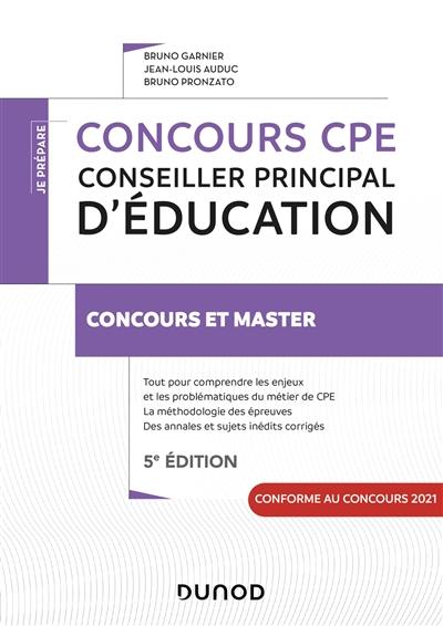 Concours CPE, conseiller principal d'éducation : concours et master