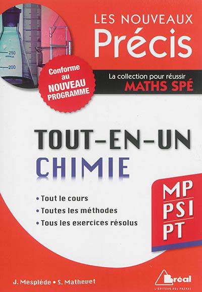 Tout-en-un : chimie : MP, PSI, PT