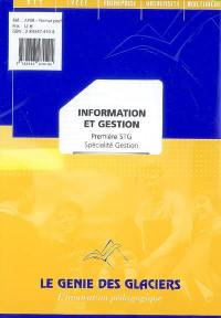 Information et gestion, première STG spécialité gestion