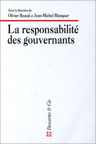 La responsabilité des gouvernants