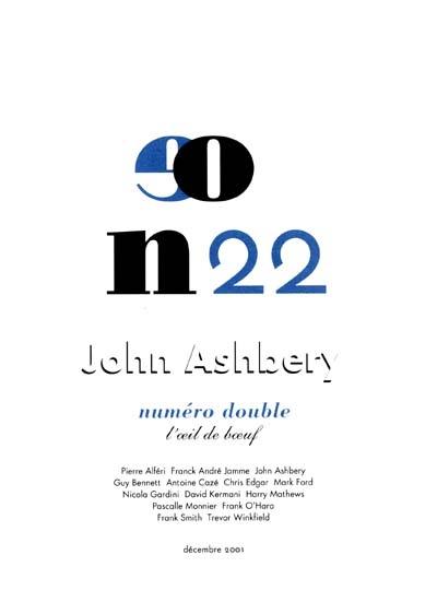 Oeil-de-boeuf (L'), n° 22. John Ashbery