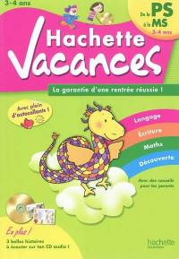 Hachette vacances, de la PS à la MS, 3-4 ans : la garantie d’une rentrée réussie !