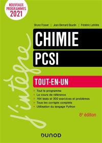 Chimie PCSI : tout-en-un : nouveaux programmes 2021