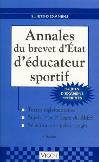 Annales du brevet d'Etat d'éducateur sportif