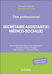 Titre professionnel : secrétaire assistant(e) médico-social(e)