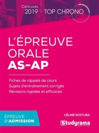 L'épreuve orale AS-AP : concours 2019