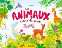 Les animaux autour du monde en relief