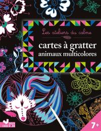 Animaux multicolores : cartes à gratter