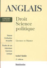 Anglais : droit, science politique, licence et master