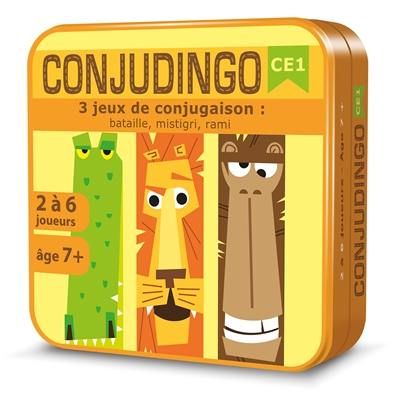 Conjudingo CE1 : 3 jeux de conjugaison : bataille, mistigri, rami