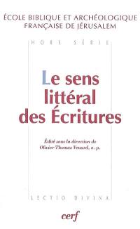 Le sens littéral des Ecritures