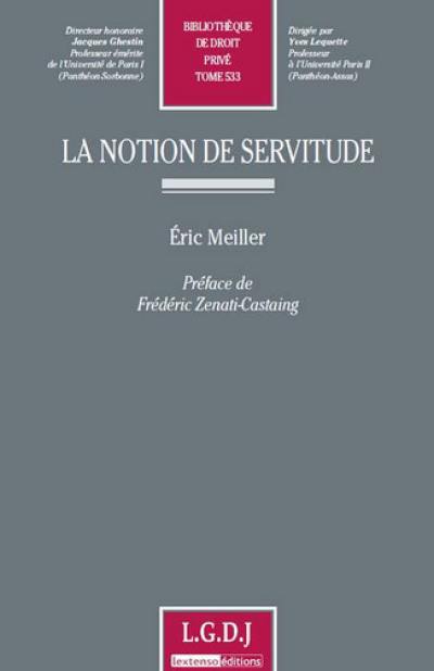 La notion de servitude