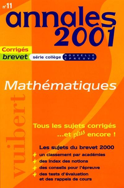 Mathématiques : série collège : sujets corrgés