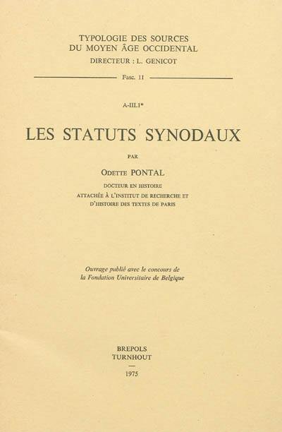 Les statuts synodaux