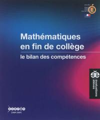 Mathématiques en fin de collège : le bilan de compétences