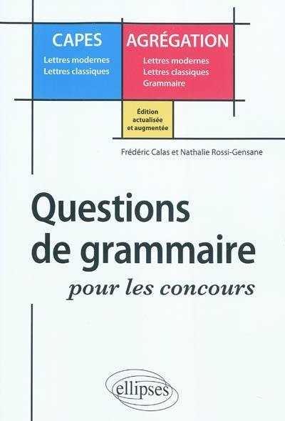 Questions de grammaire pour les concours