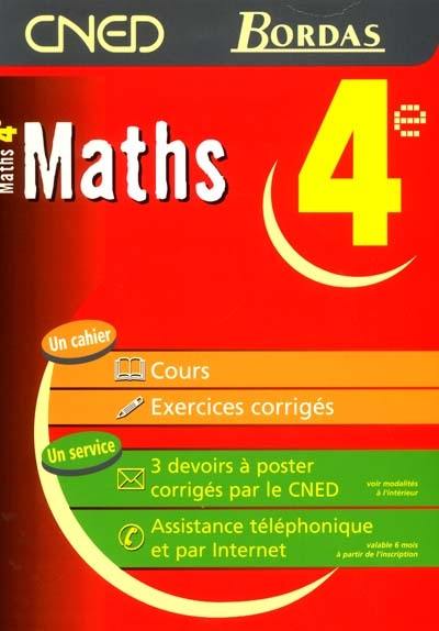 Maths 4e : un cahier, un service